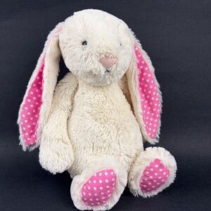 Jellycat Bashful Bunny Pink Polka Dot Strawberry 2015 Canadian Exclusive HTF